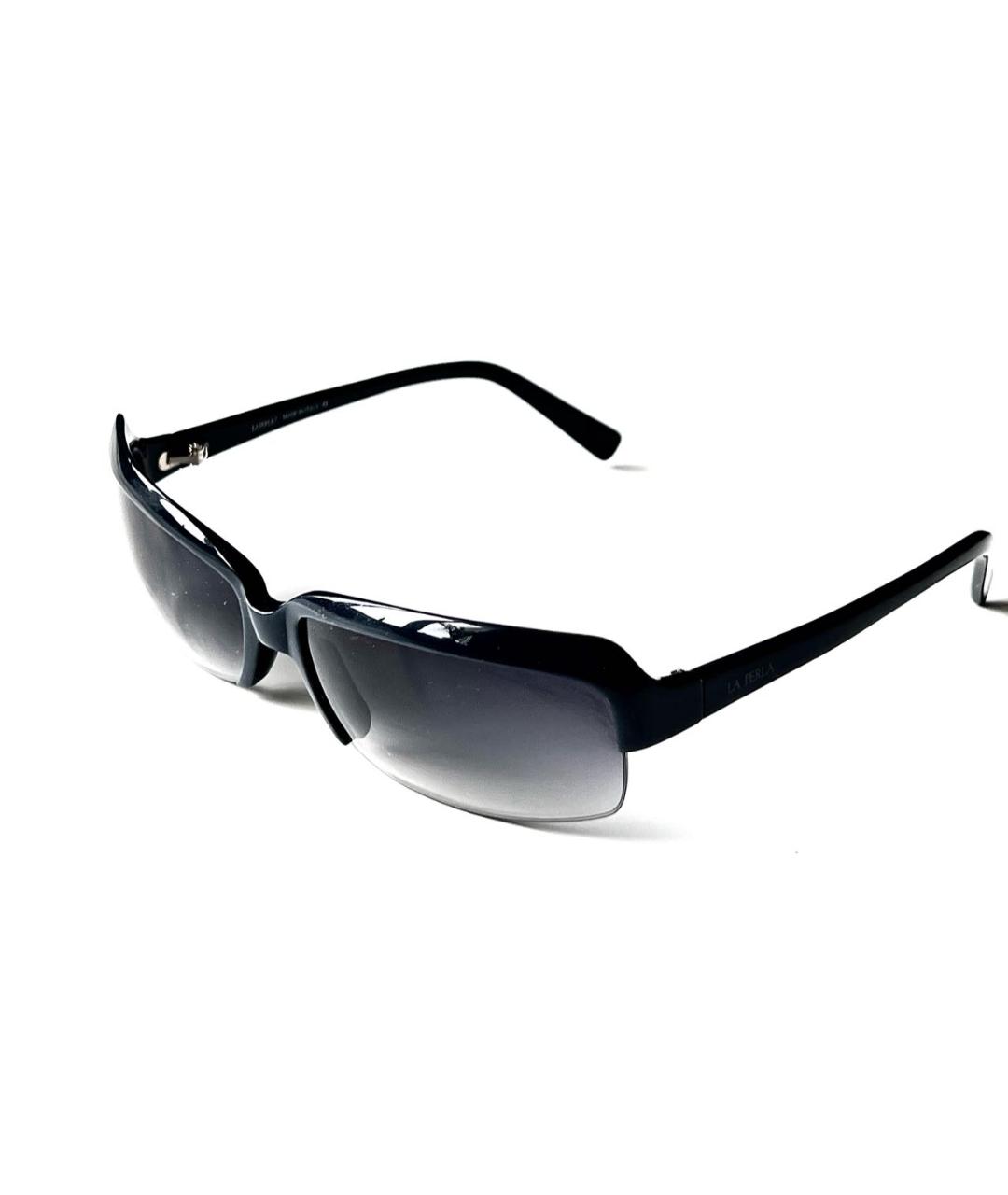 LA PERLA Темно-синие пластиковые солнцезащитные очки, фото 4