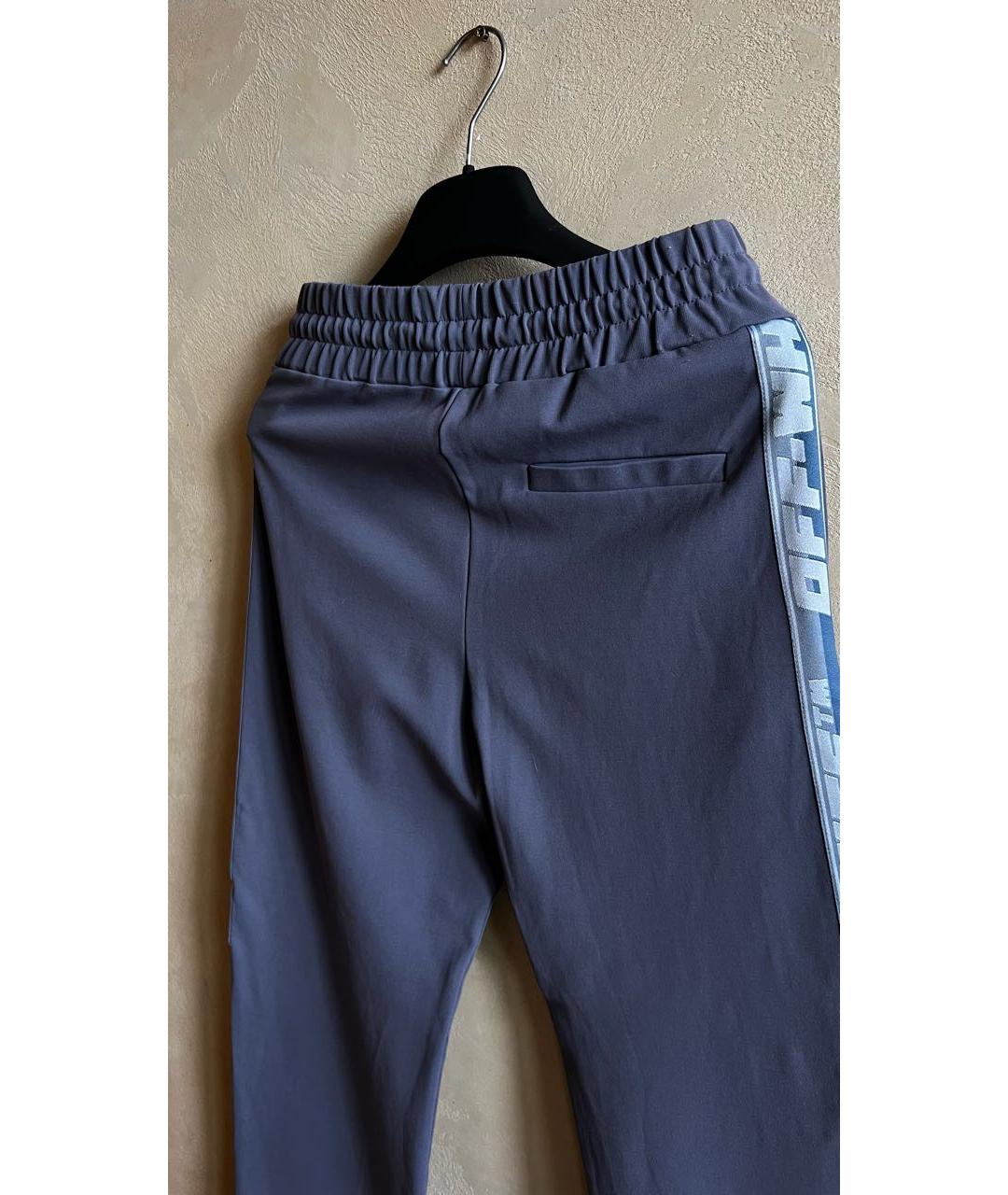 OFF-WHITE Голубые вискозные спортивные брюки и шорты, фото 2