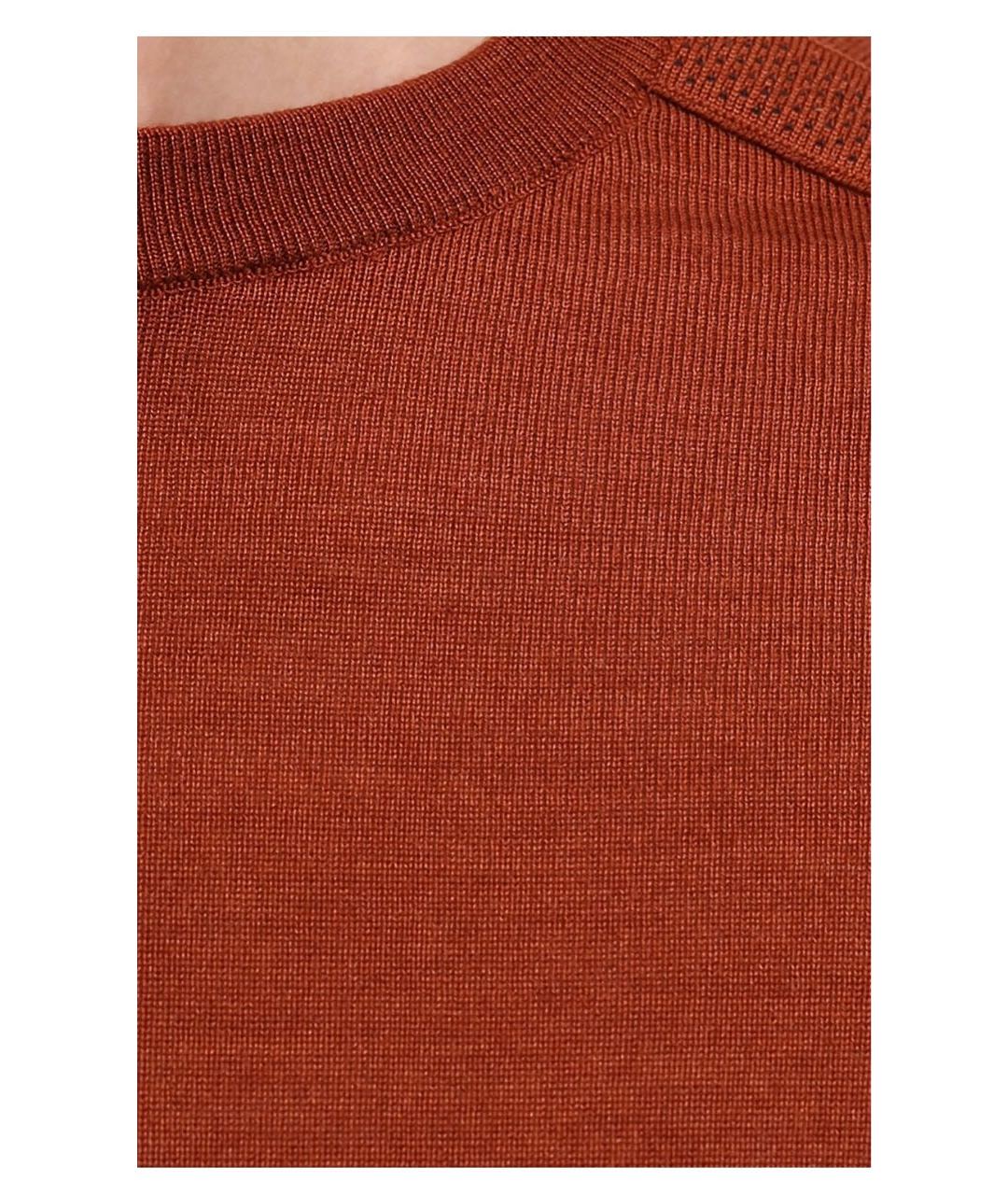 ZILLI Оранжевый кашемировый джемпер / свитер, фото 5