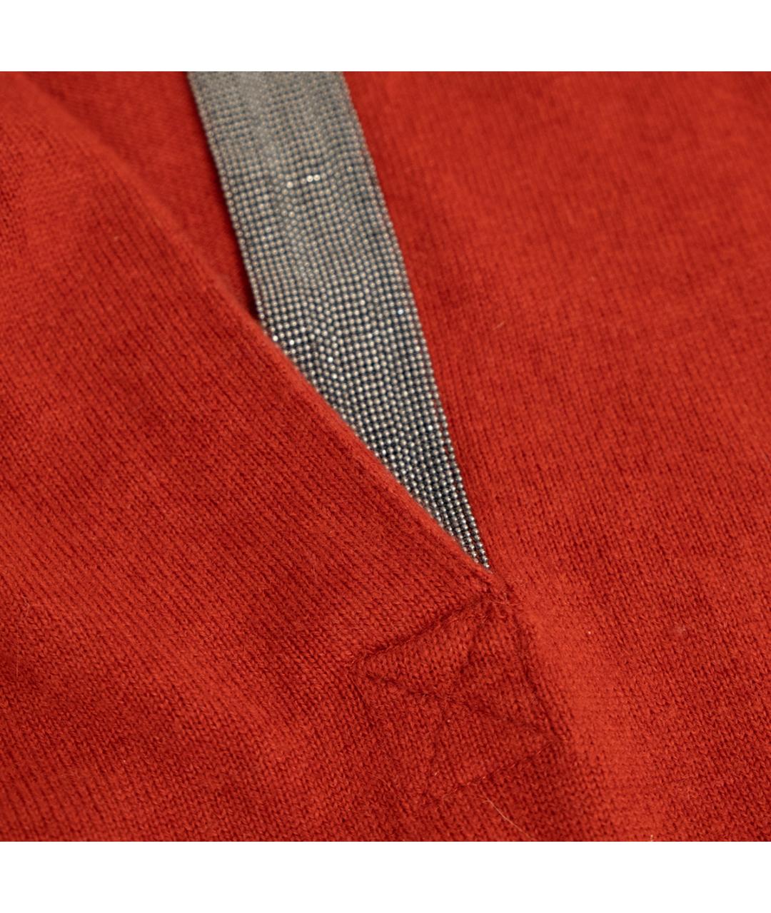 BRUNELLO CUCINELLI Красный кашемировый джемпер / свитер, фото 5