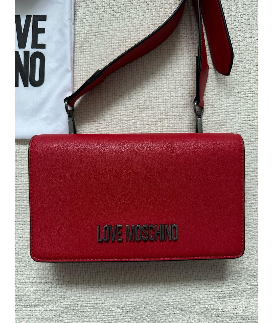 LOVE MOSCHINO Красная сумка через плечо из искусственной кожи, фото 2