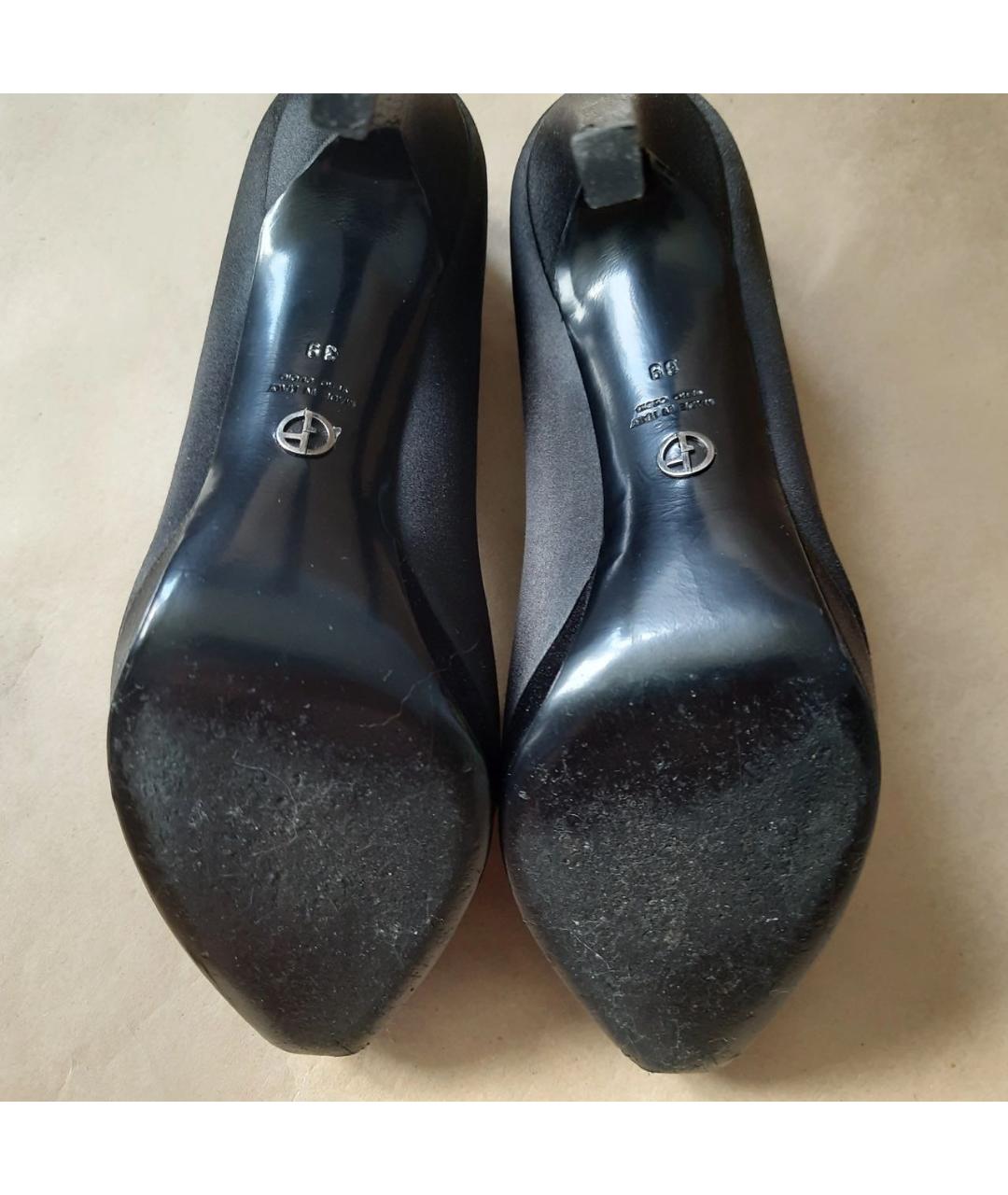 GIORGIO ARMANI Черные текстильные туфли, фото 7