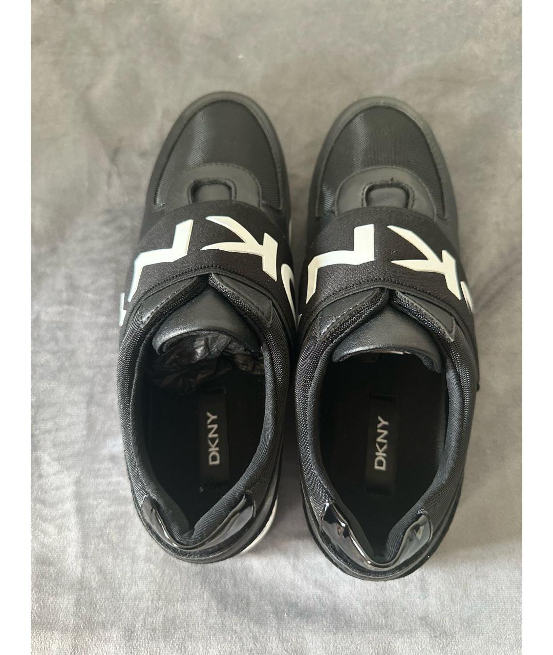 DKNY Черные кроссовки из искусственной кожи, фото 3