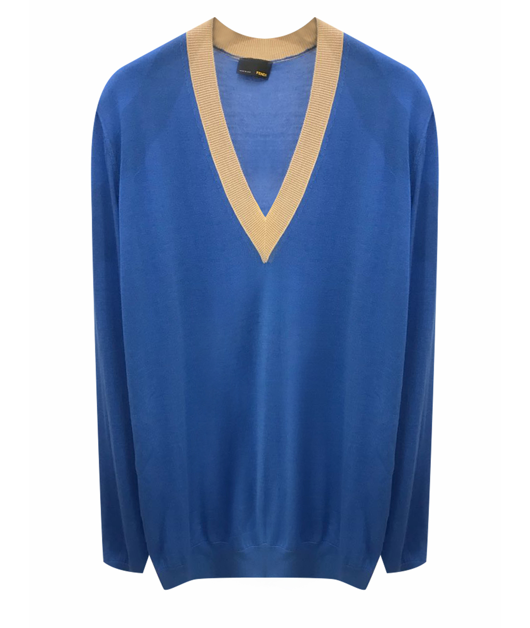 FENDI Синий кашемировый джемпер / свитер, фото 1