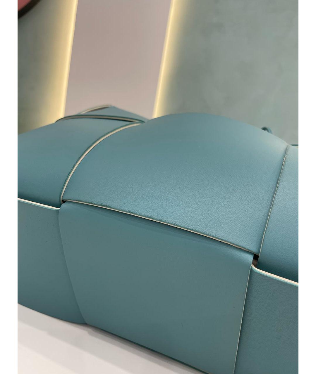 BOTTEGA VENETA Голубая кожаная сумка тоут, фото 4