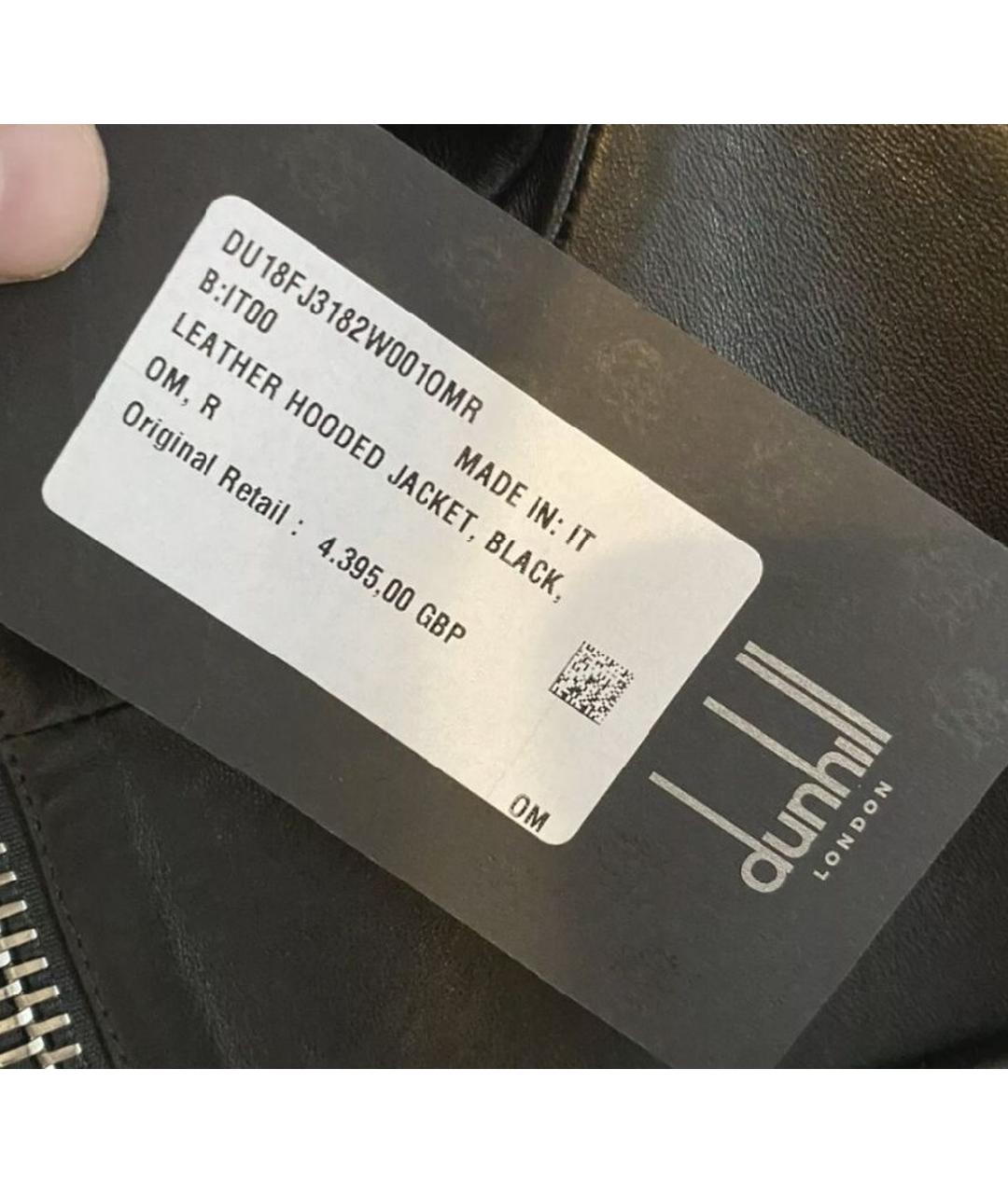 DUNHILL Черная кожаная куртка, фото 9