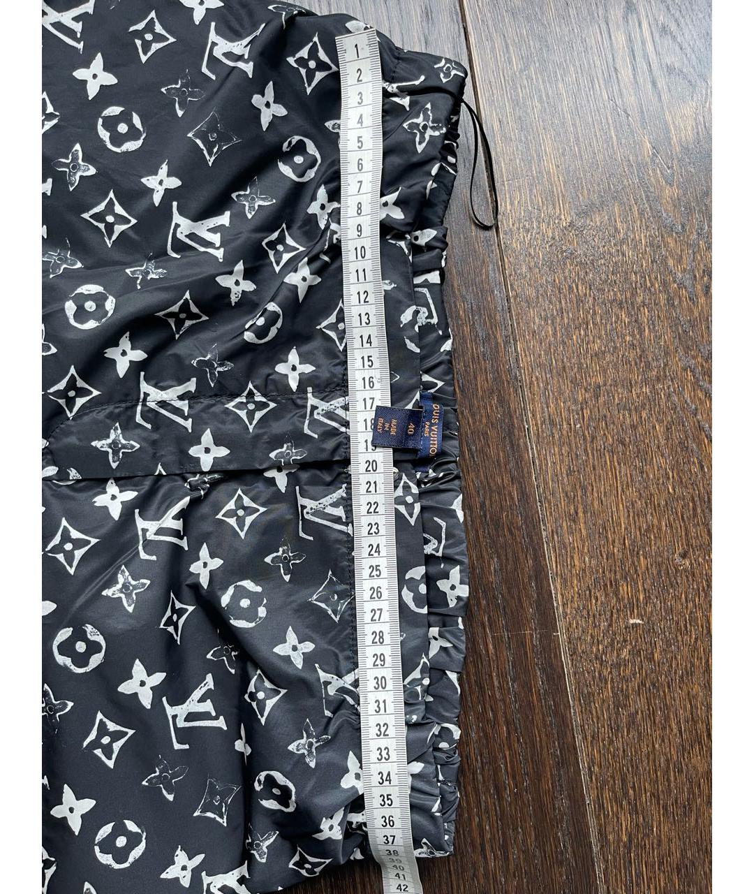LOUIS VUITTON Темно-синие полиамидовые прямые брюки, фото 3