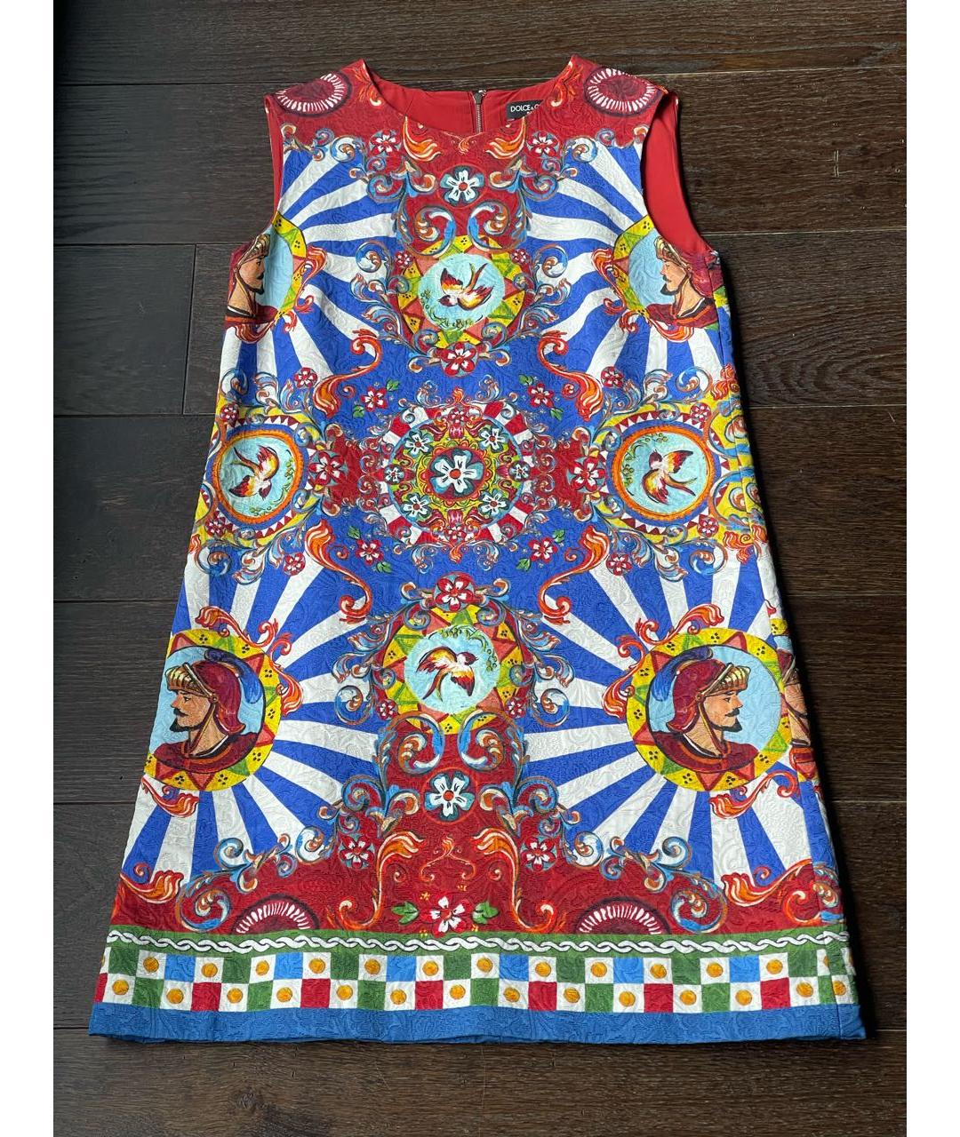 DOLCE&GABBANA Мульти вискозное коктейльное платье, фото 9