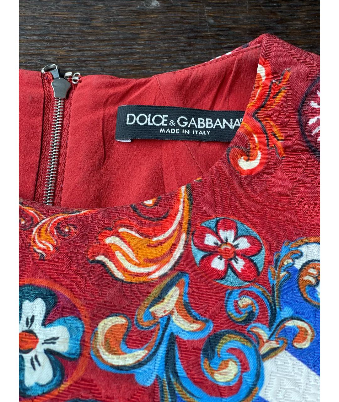 DOLCE&GABBANA Мульти вискозное коктейльное платье, фото 3