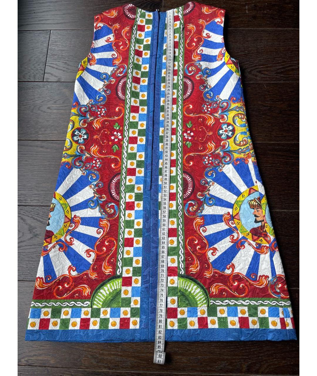DOLCE&GABBANA Мульти вискозное коктейльное платье, фото 7