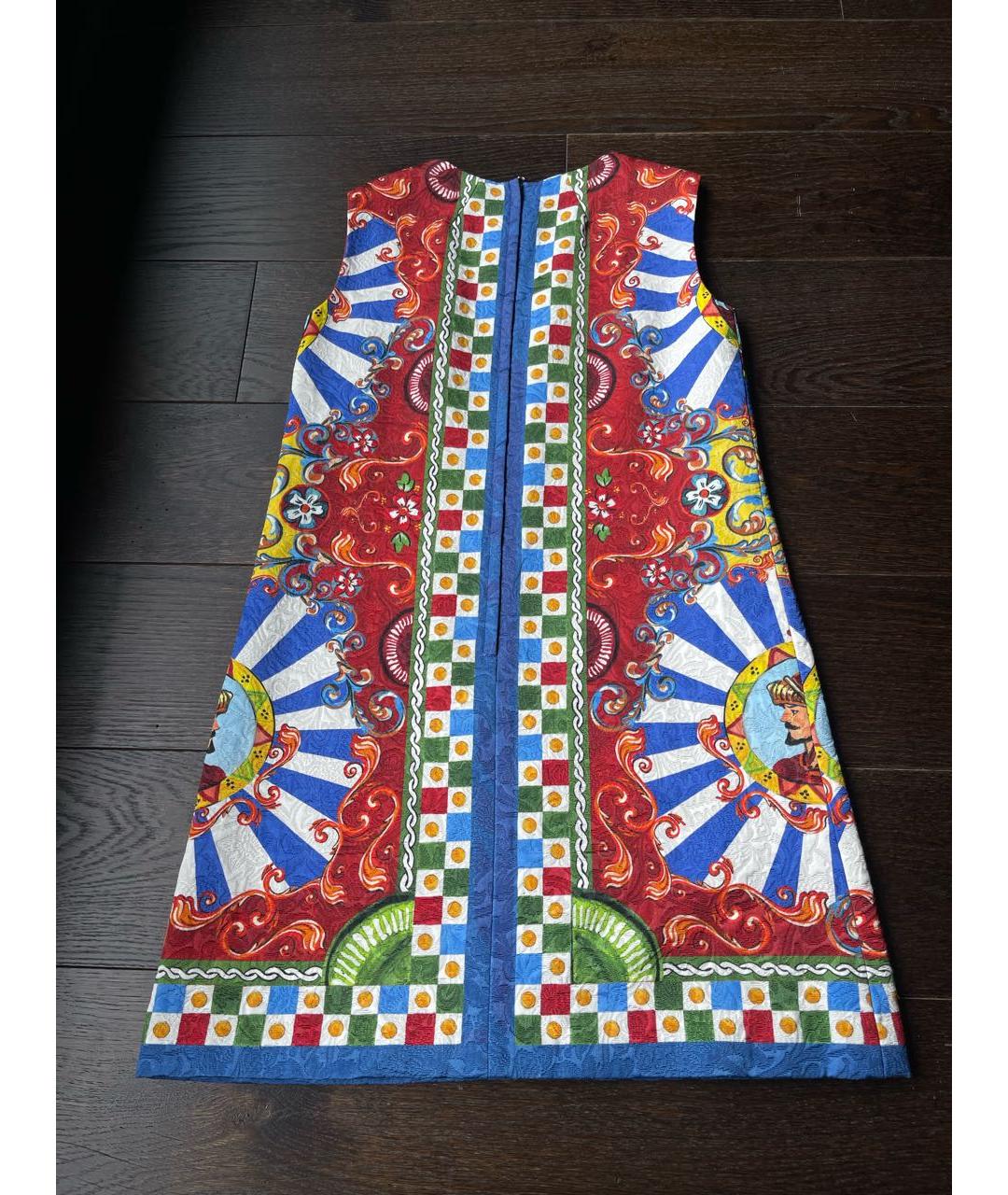DOLCE&GABBANA Мульти вискозное коктейльное платье, фото 2