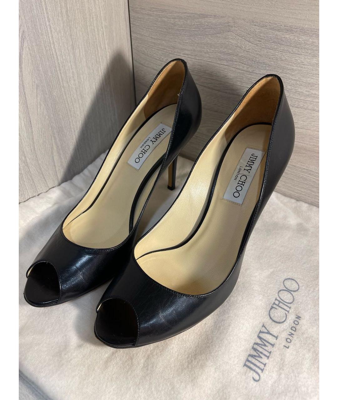 JIMMY CHOO Черные кожаные туфли, фото 2