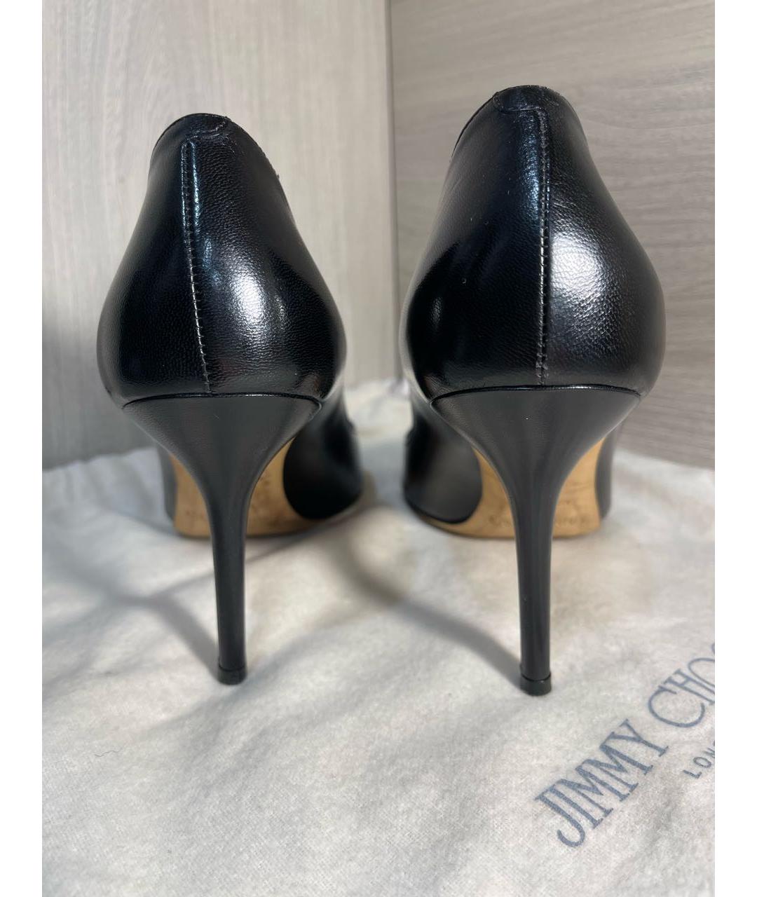 JIMMY CHOO Черные кожаные туфли, фото 5