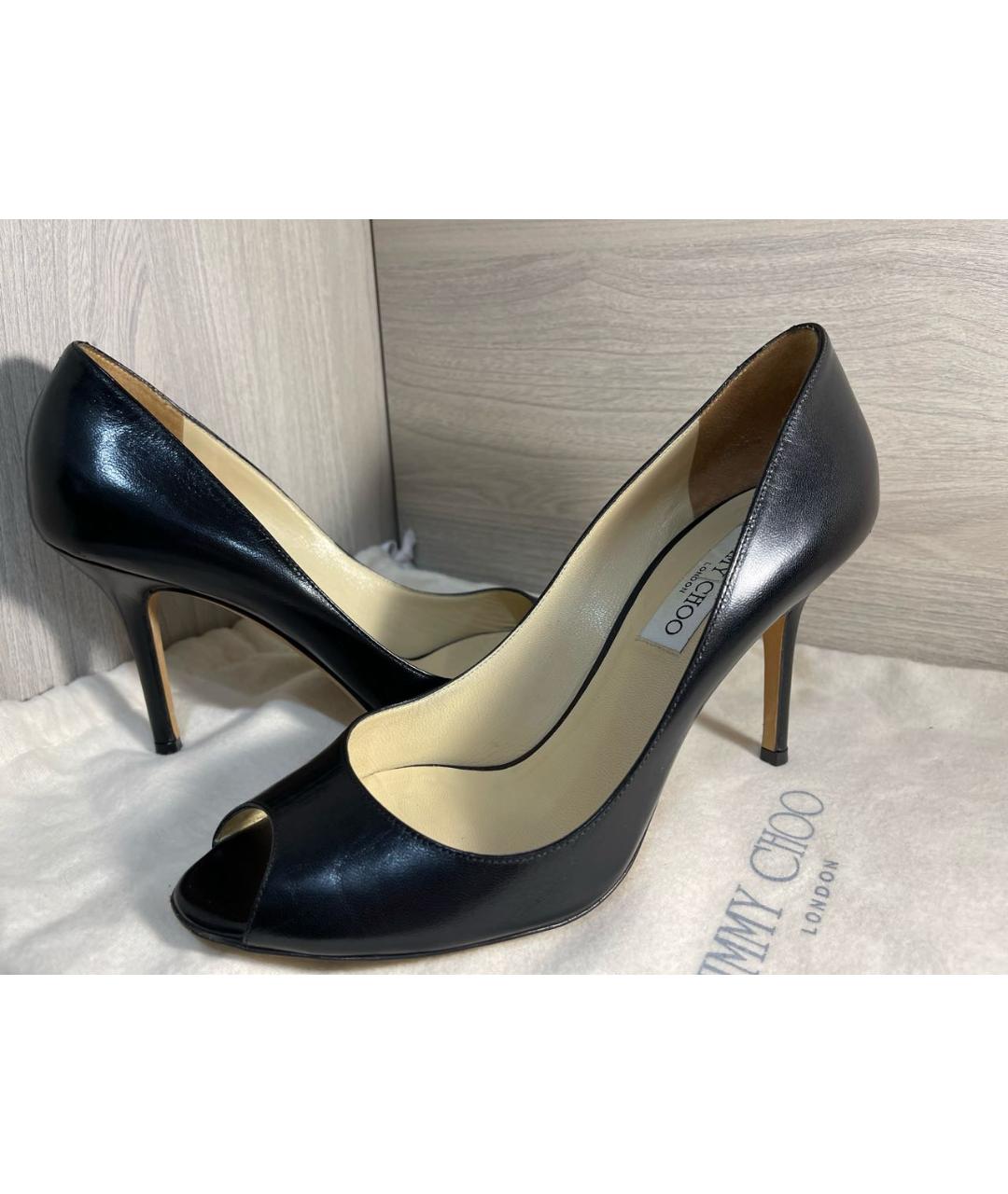 JIMMY CHOO Черные кожаные туфли, фото 4