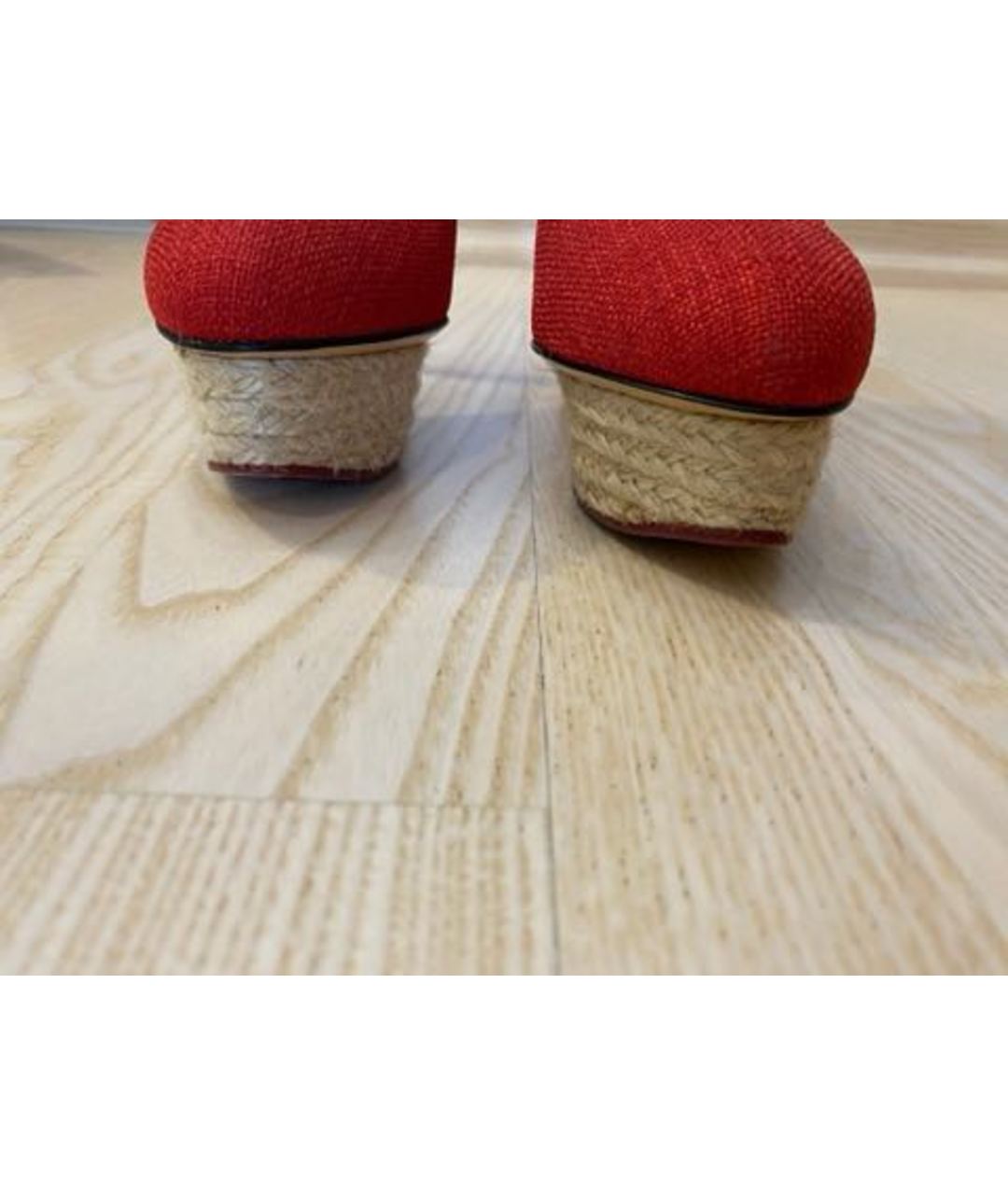 CHARLOTTE OLYMPIA Красные текстильные туфли, фото 8