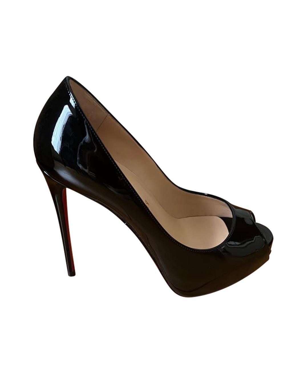 CHRISTIAN LOUBOUTIN Черные туфли из лакированной кожи, фото 1