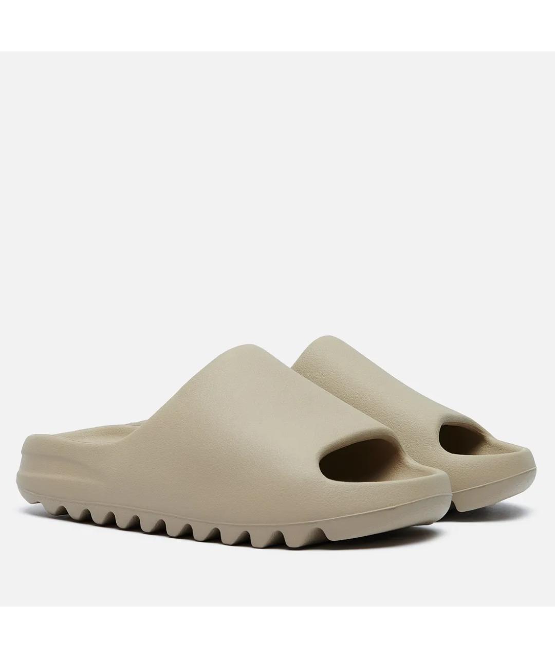 ADIDAS YEEZY Бежевые резиновые шлепанцы, фото 2