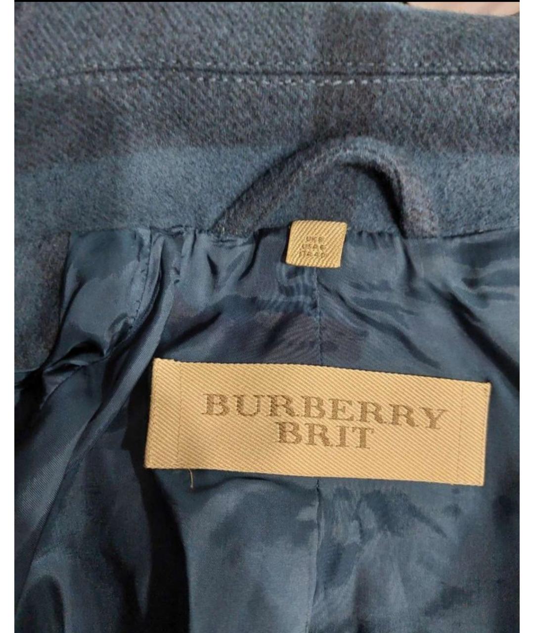 BURBERRY Темно-синяя шерстяная куртка, фото 3