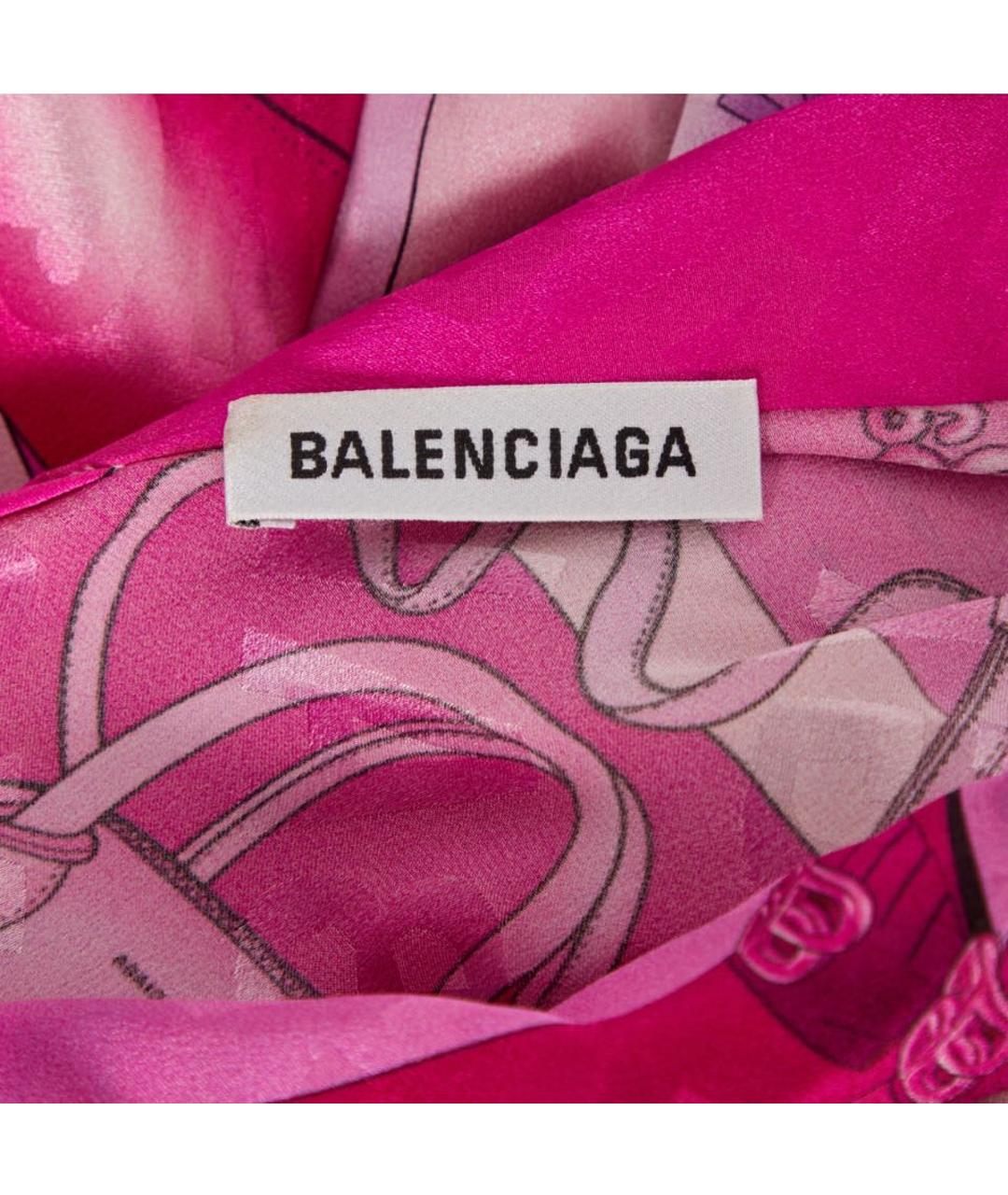 BALENCIAGA Розовое шелковое коктейльное платье, фото 3