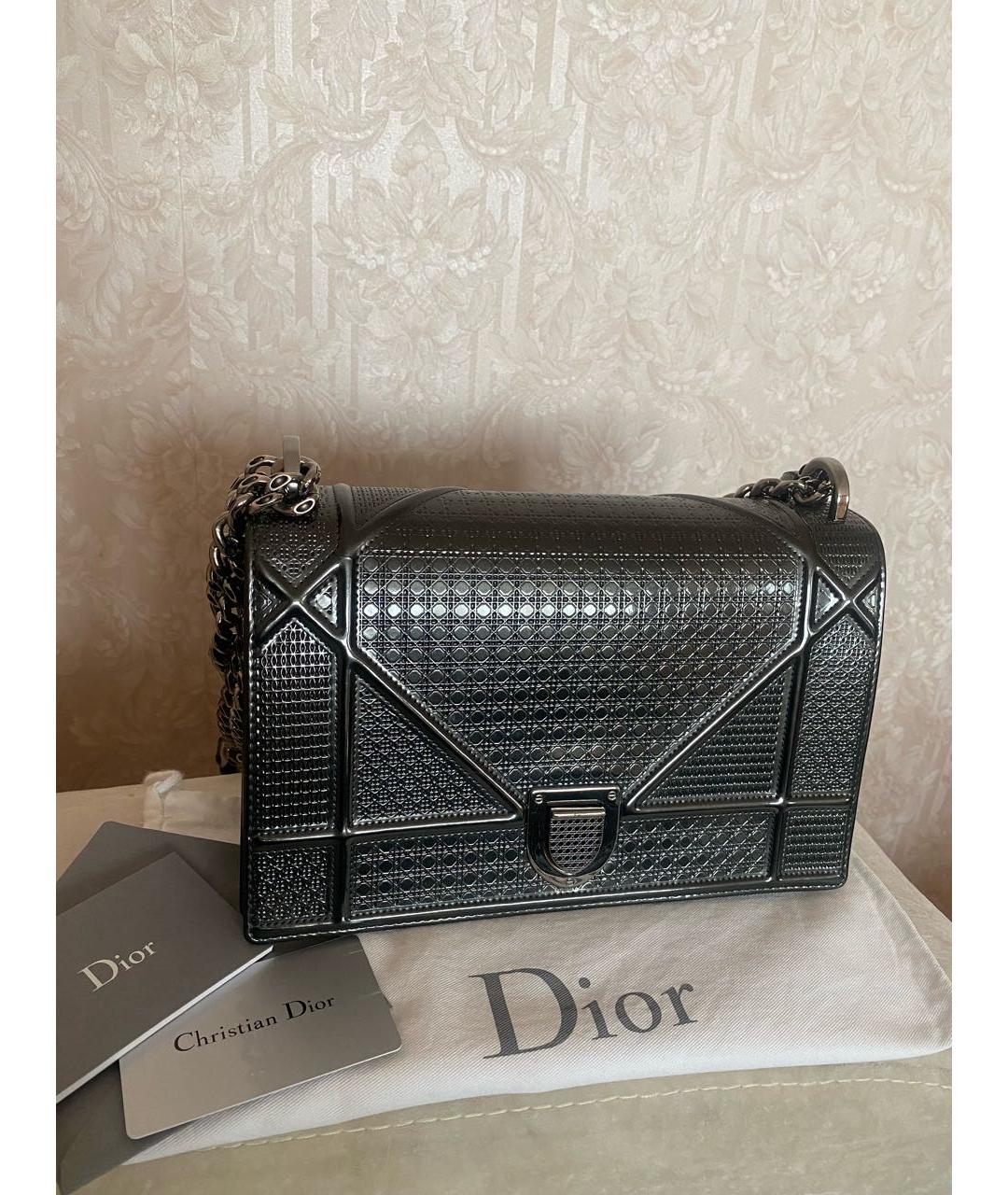 CHRISTIAN DIOR Серая сумка через плечо, фото 6