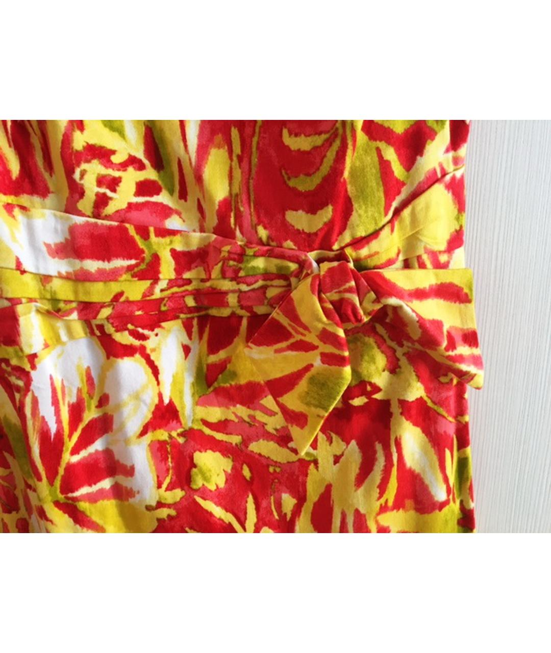 RALPH LAUREN Желтое хлопковое повседневное платье, фото 3