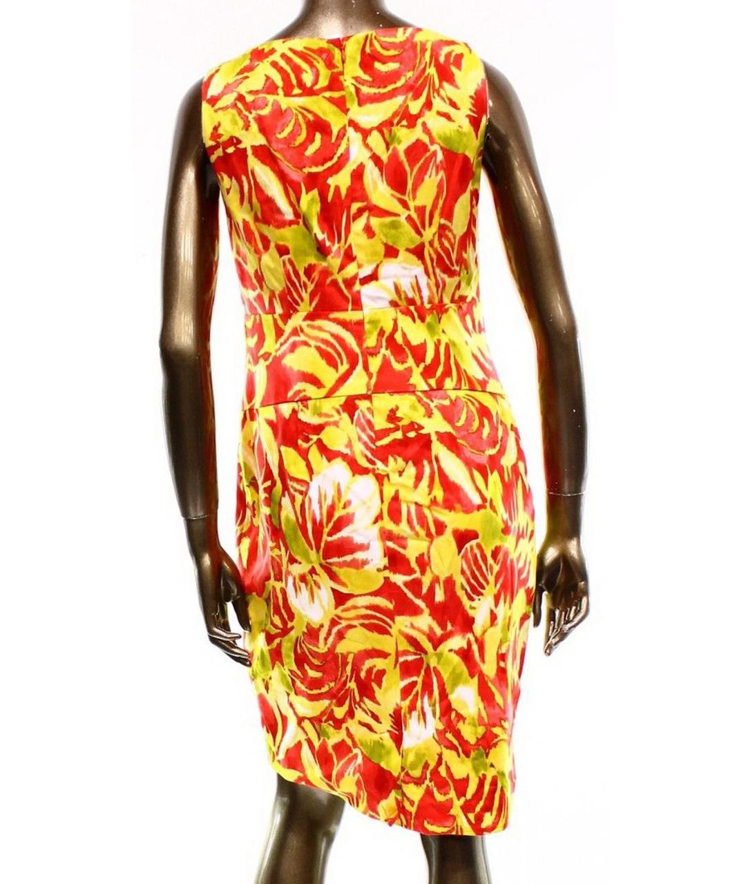 RALPH LAUREN Желтое хлопковое повседневное платье, фото 5