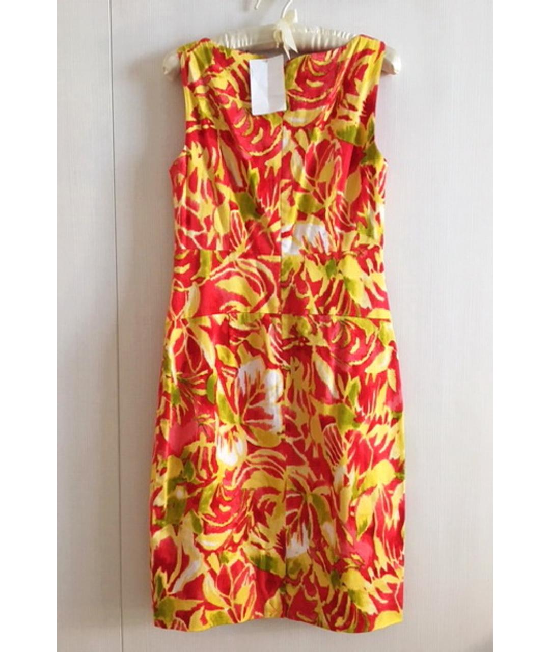 RALPH LAUREN Желтое хлопковое повседневное платье, фото 2