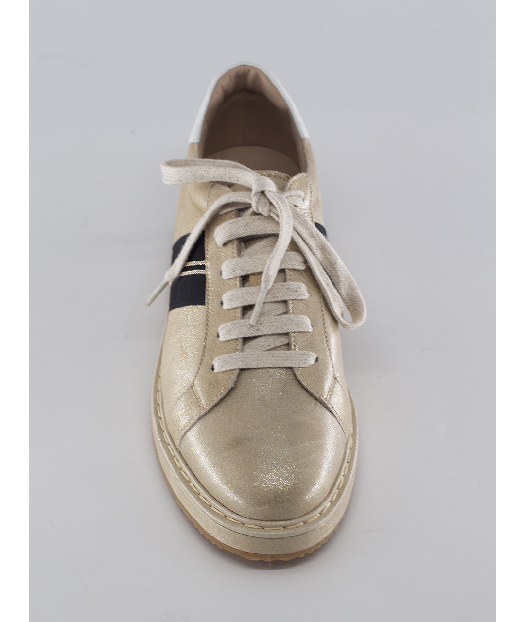 BRUNELLO CUCINELLI Золотые замшевые кроссовки, фото 4