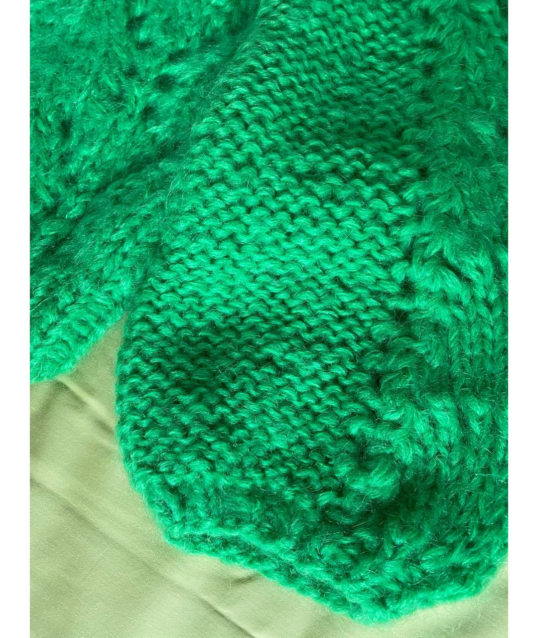 GANNI Зеленый шерстяной джемпер / свитер, фото 3