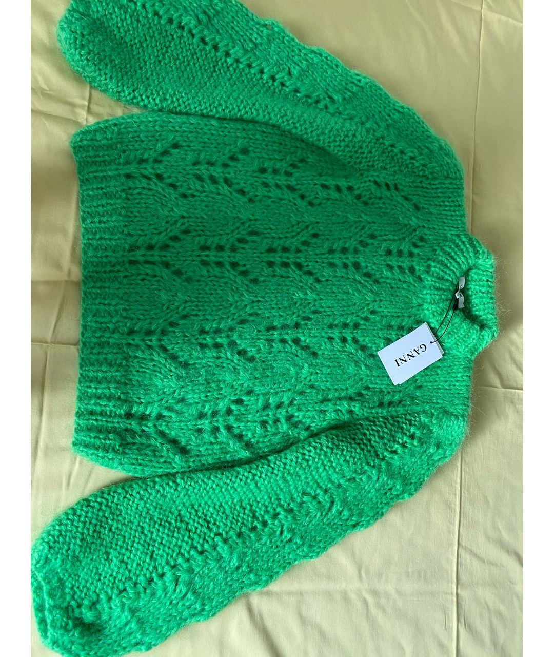 GANNI Зеленый шерстяной джемпер / свитер, фото 5