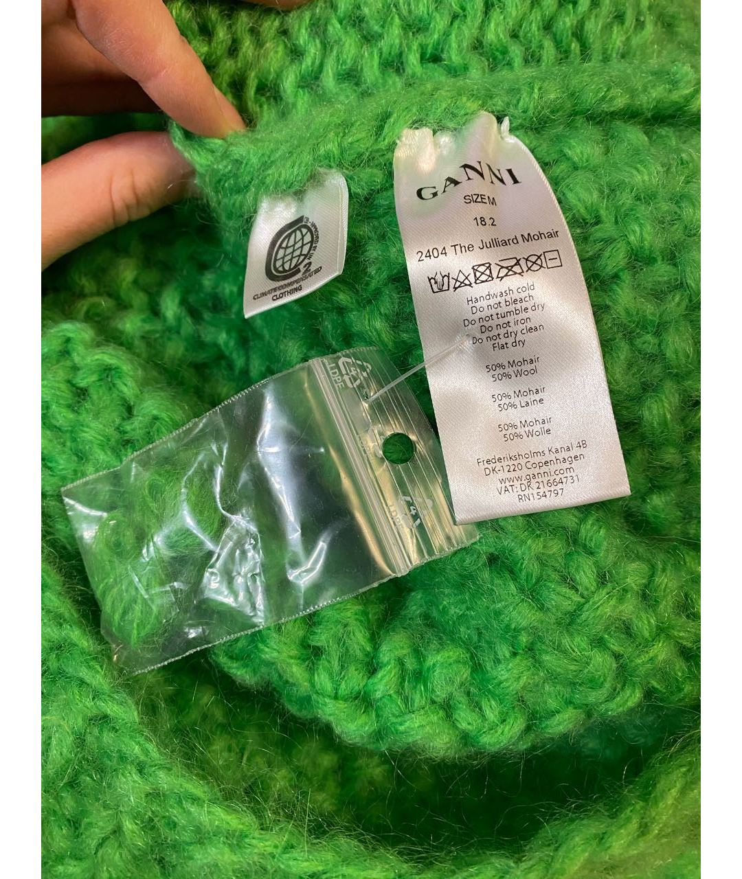GANNI Зеленый шерстяной джемпер / свитер, фото 4