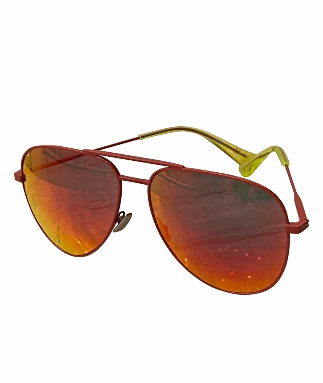 SAINT LAURENT Красные пластиковые солнцезащитные очки, фото 1