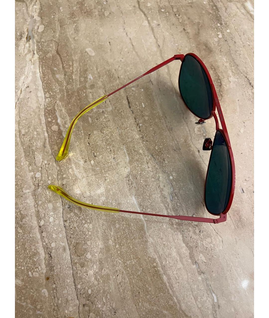 SAINT LAURENT Красные пластиковые солнцезащитные очки, фото 5