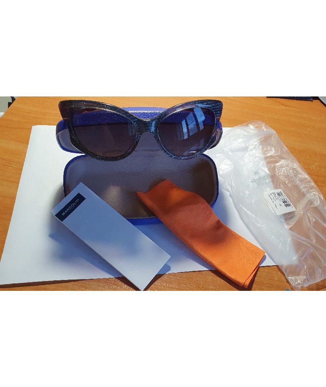 EMILIO PUCCI Серебряные пластиковые солнцезащитные очки, фото 5