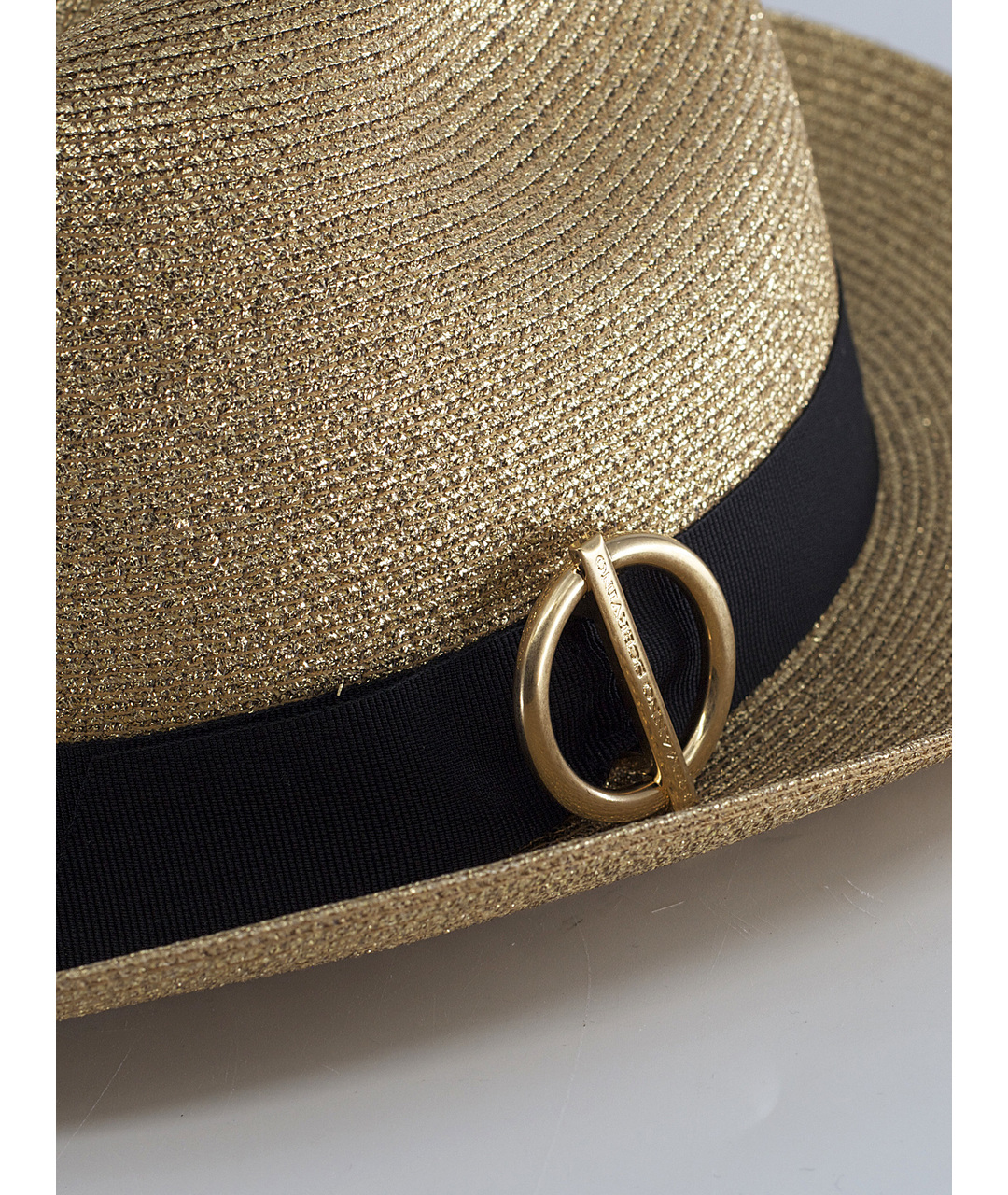 ERMANNO SCERVINO Золотая соломенная шляпа, фото 3