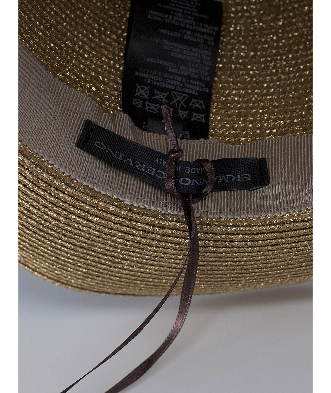 ERMANNO SCERVINO Золотая соломенная шляпа, фото 4
