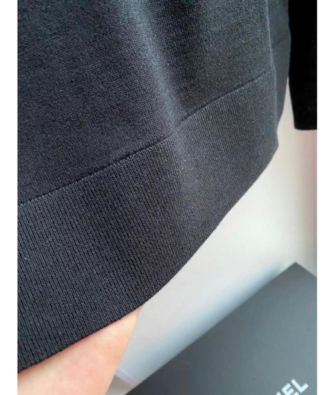 CHANEL PRE-OWNED Черный шерстяной джемпер / свитер, фото 4