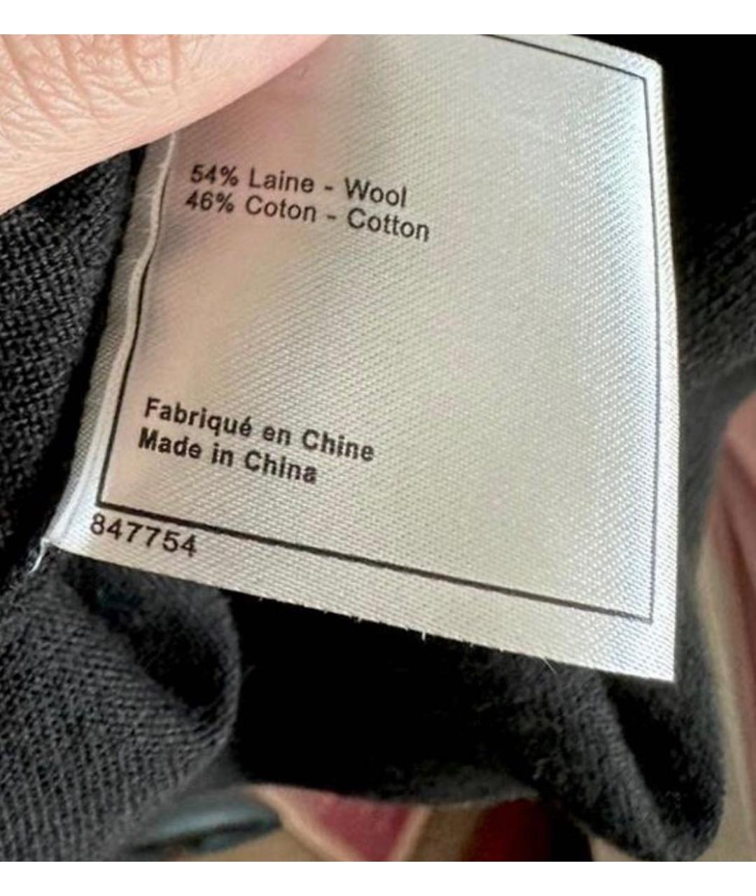 CHANEL PRE-OWNED Черный шерстяной джемпер / свитер, фото 6