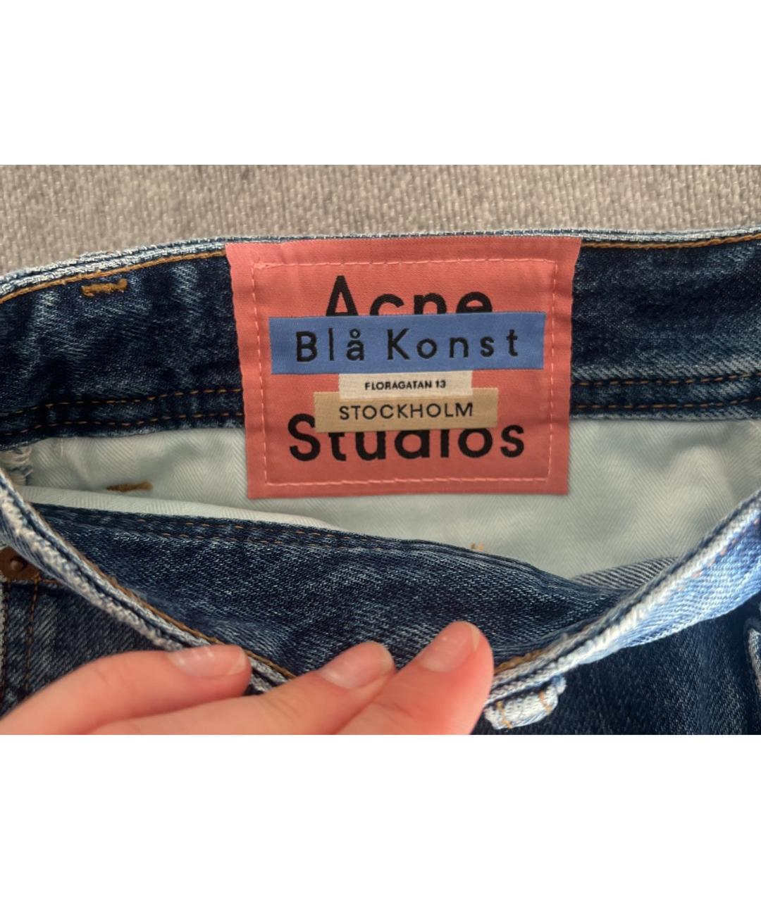 ACNE STUDIOS Синяя деним юбка мини, фото 8