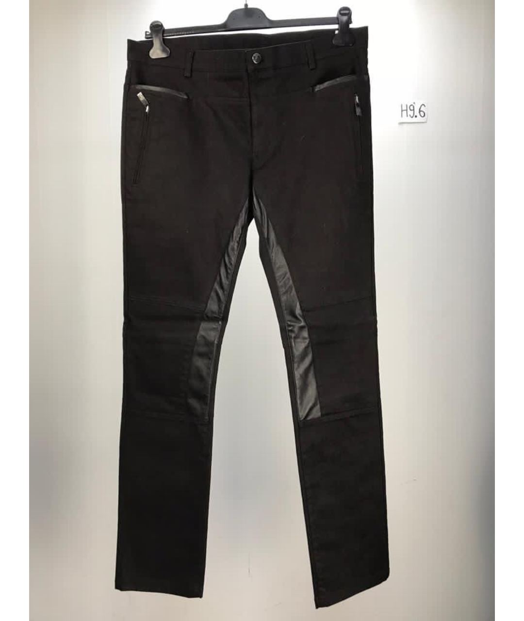 VERSACE Черные хлопковые прямые джинсы, фото 6