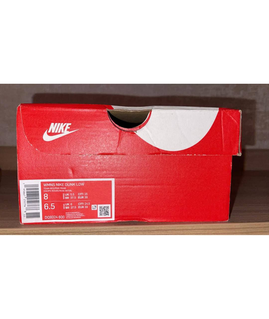 NIKE Бордовые кожаные кроссовки, фото 5
