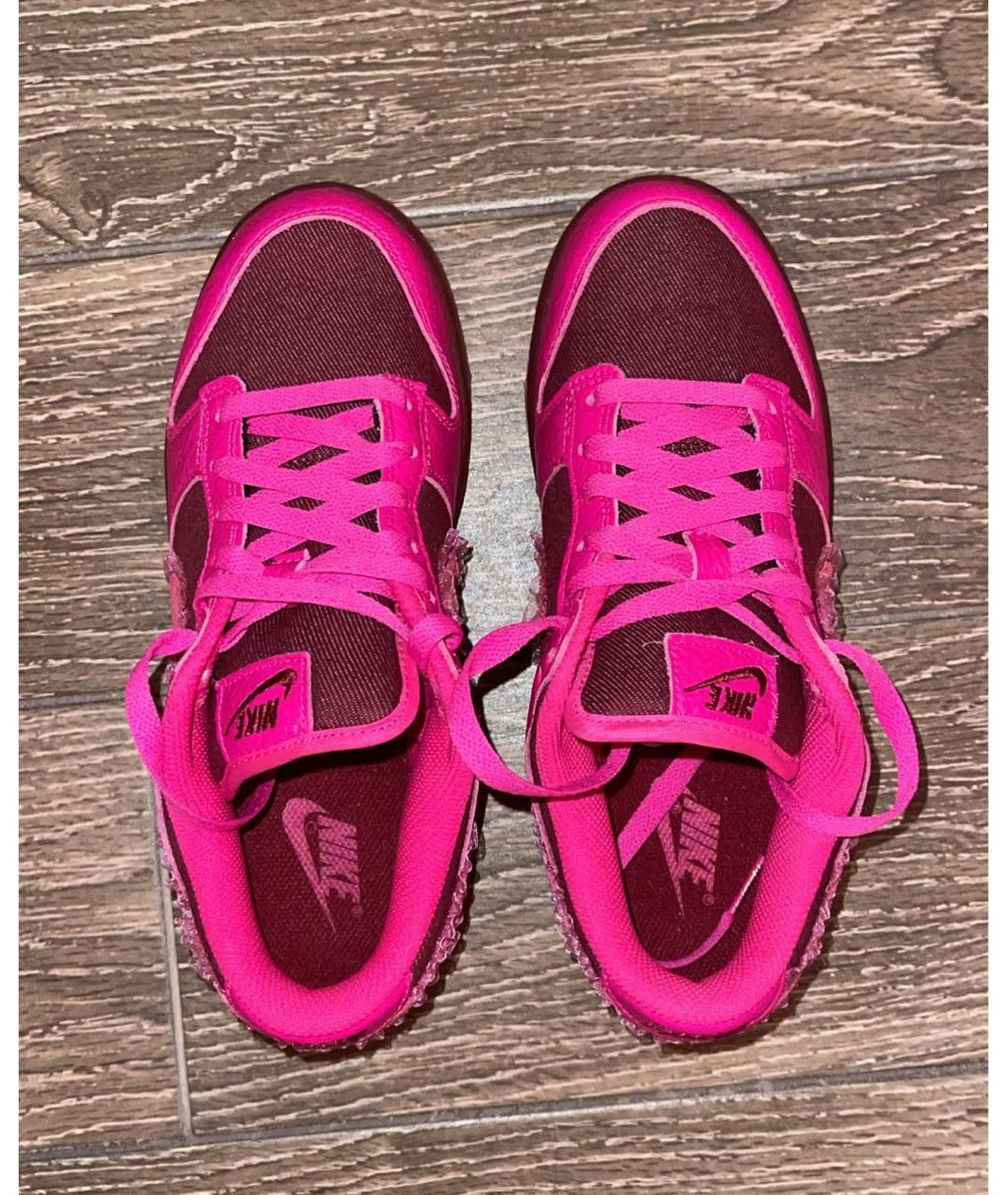 NIKE Бордовые кожаные кроссовки, фото 3
