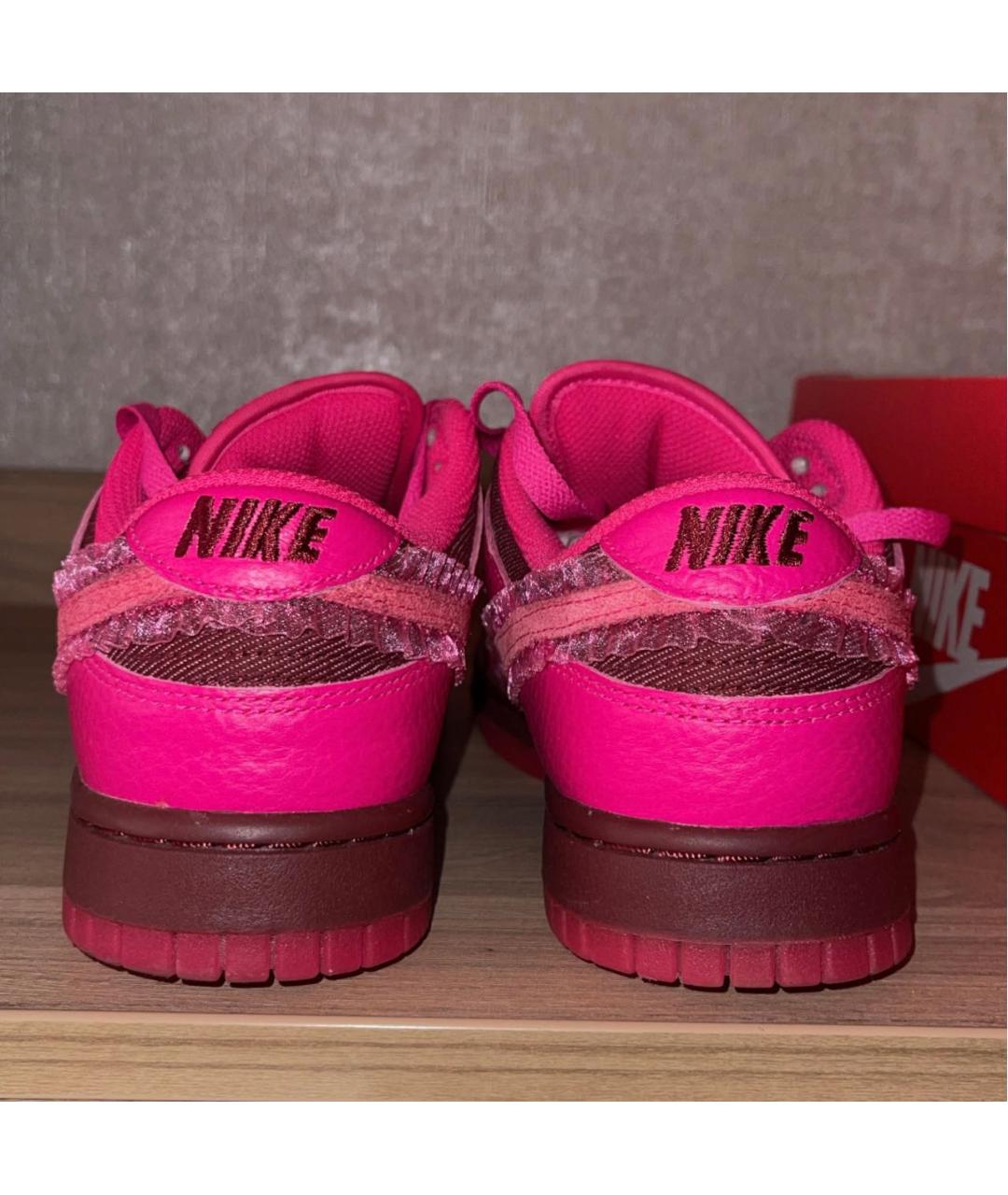 NIKE Бордовые кожаные кроссовки, фото 4
