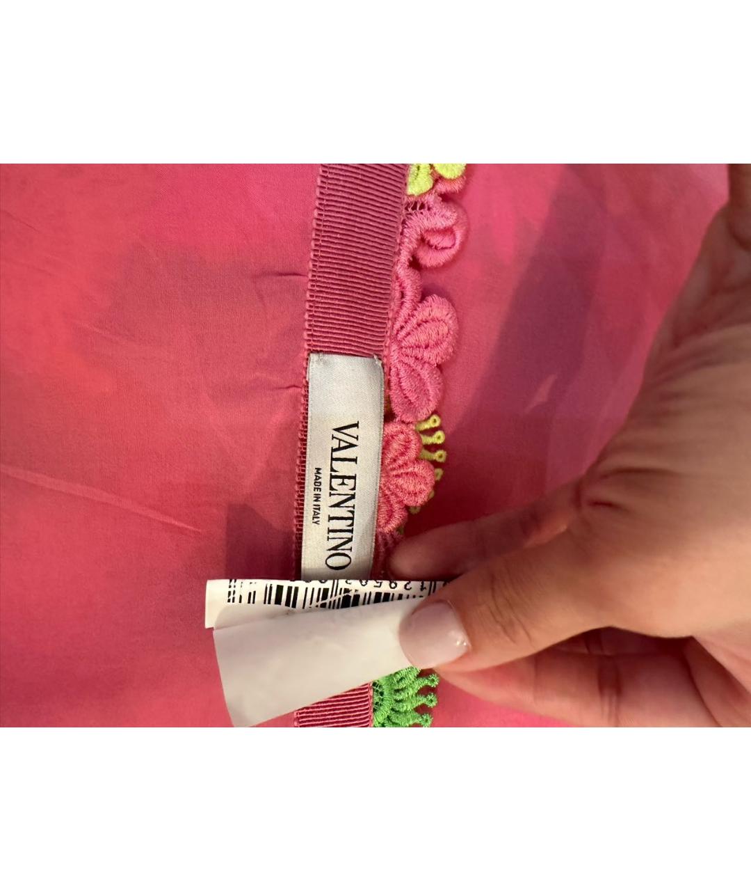 VALENTINO Розовая юбка мини, фото 4