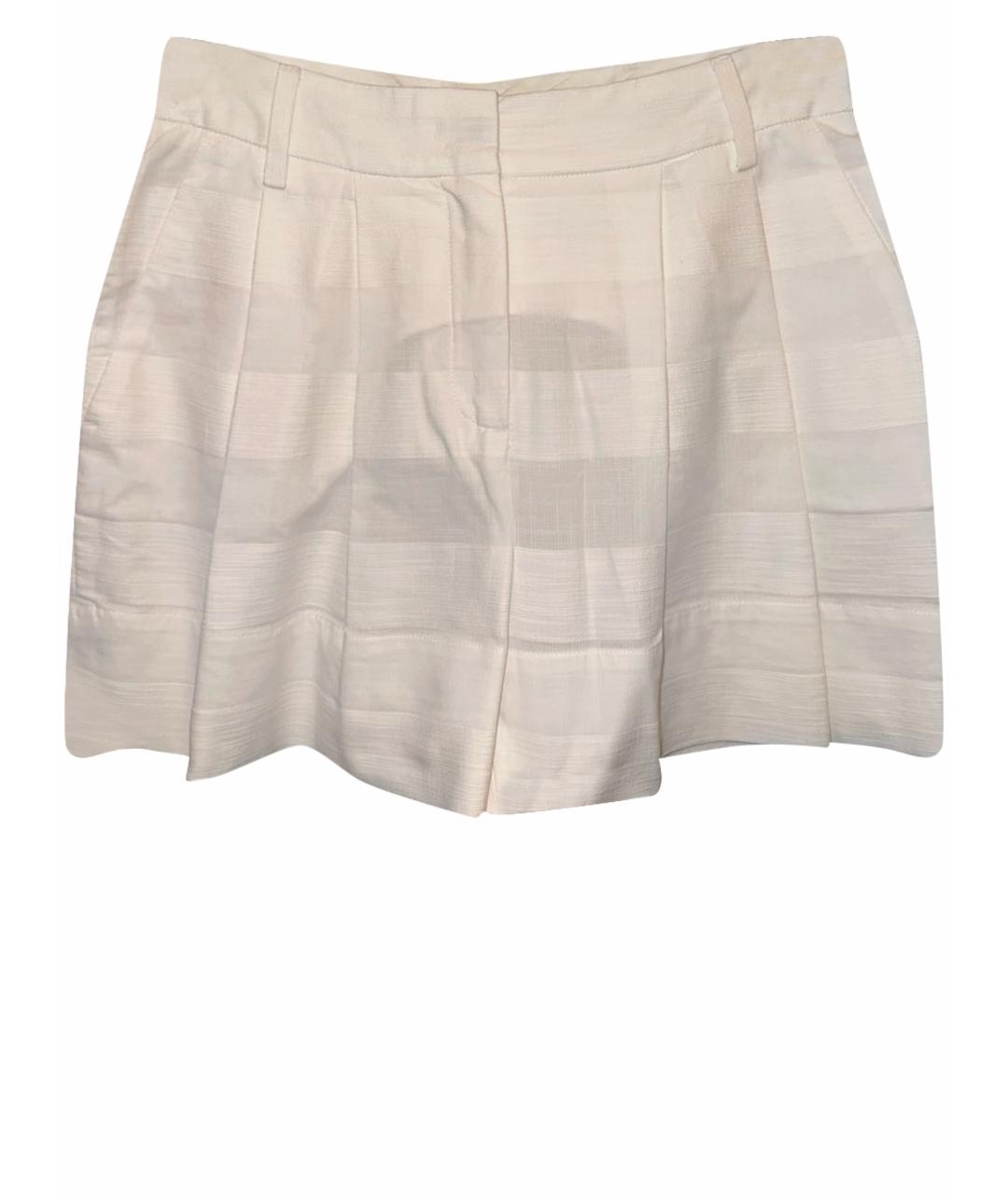 MALO Белые льняные шорты, фото 1