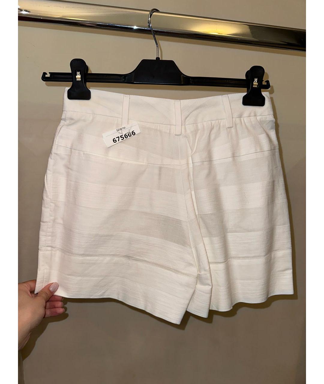 MALO Белые льняные шорты, фото 2