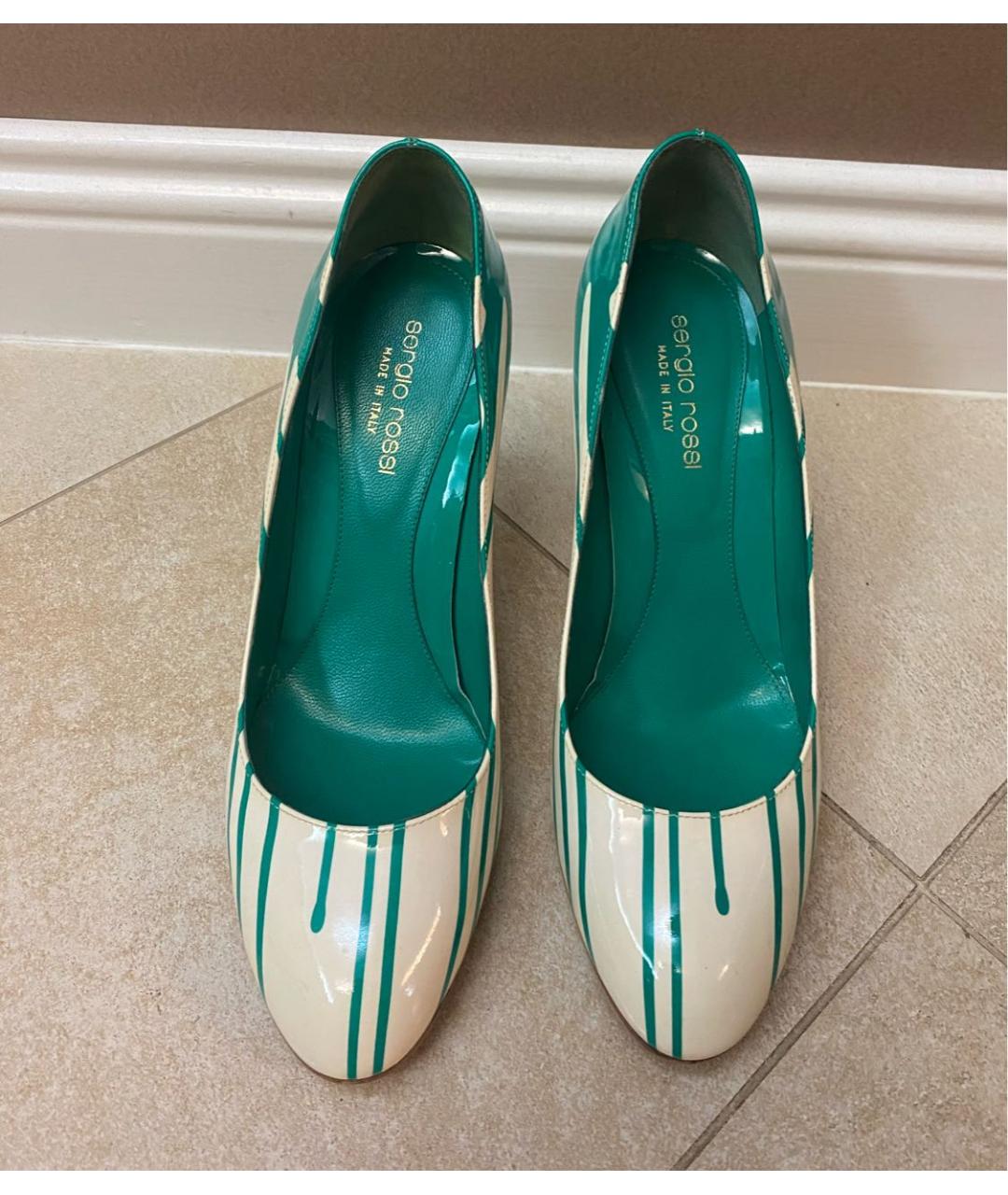 SERGIO ROSSI Зеленые туфли из лакированной кожи, фото 2