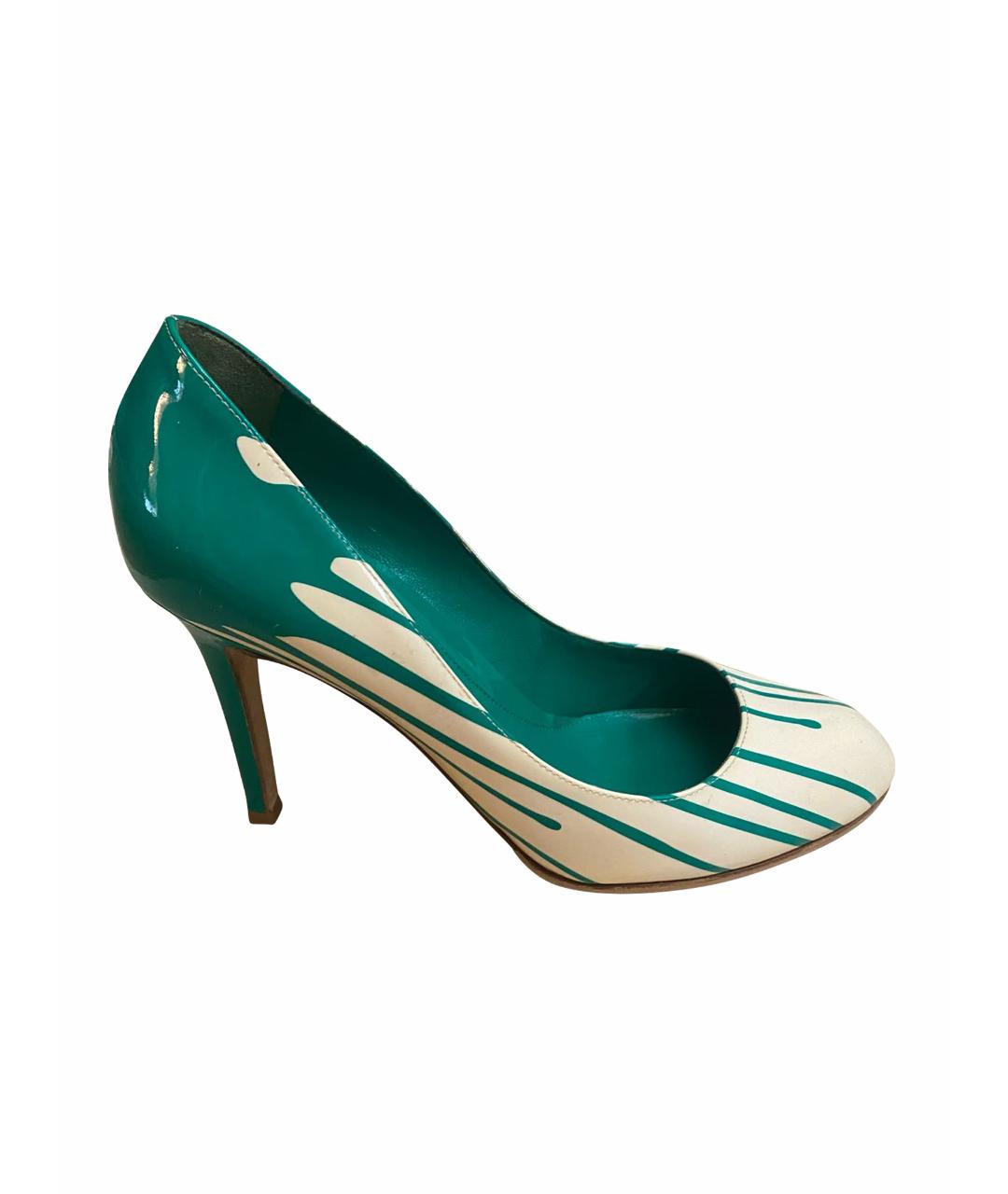 SERGIO ROSSI Зеленые туфли из лакированной кожи, фото 1