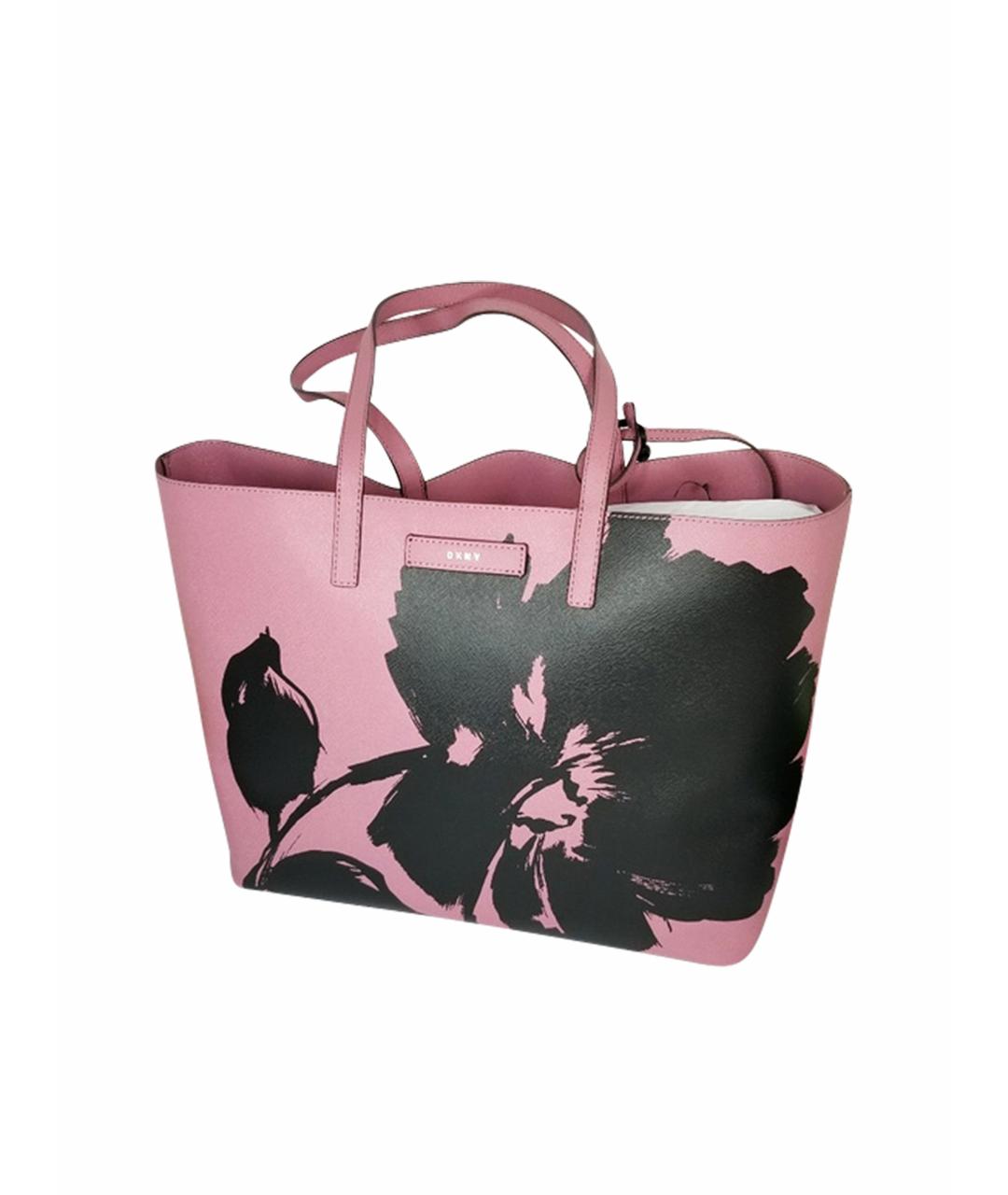 DKNY Розовая сумка тоут из искусственной кожи, фото 1