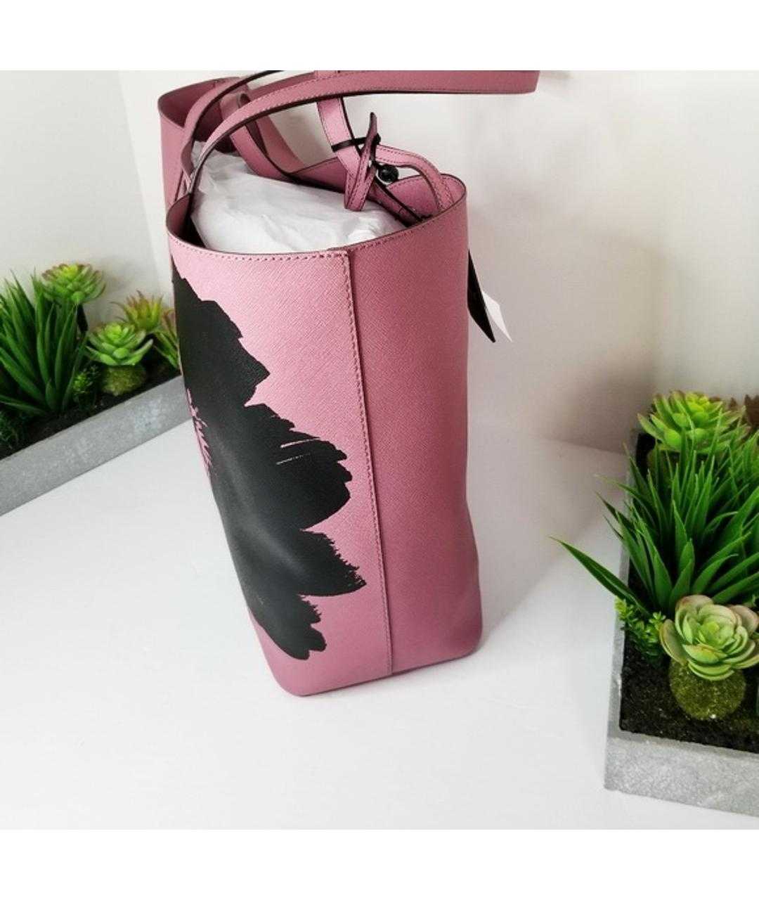 DKNY Розовая сумка тоут из искусственной кожи, фото 3